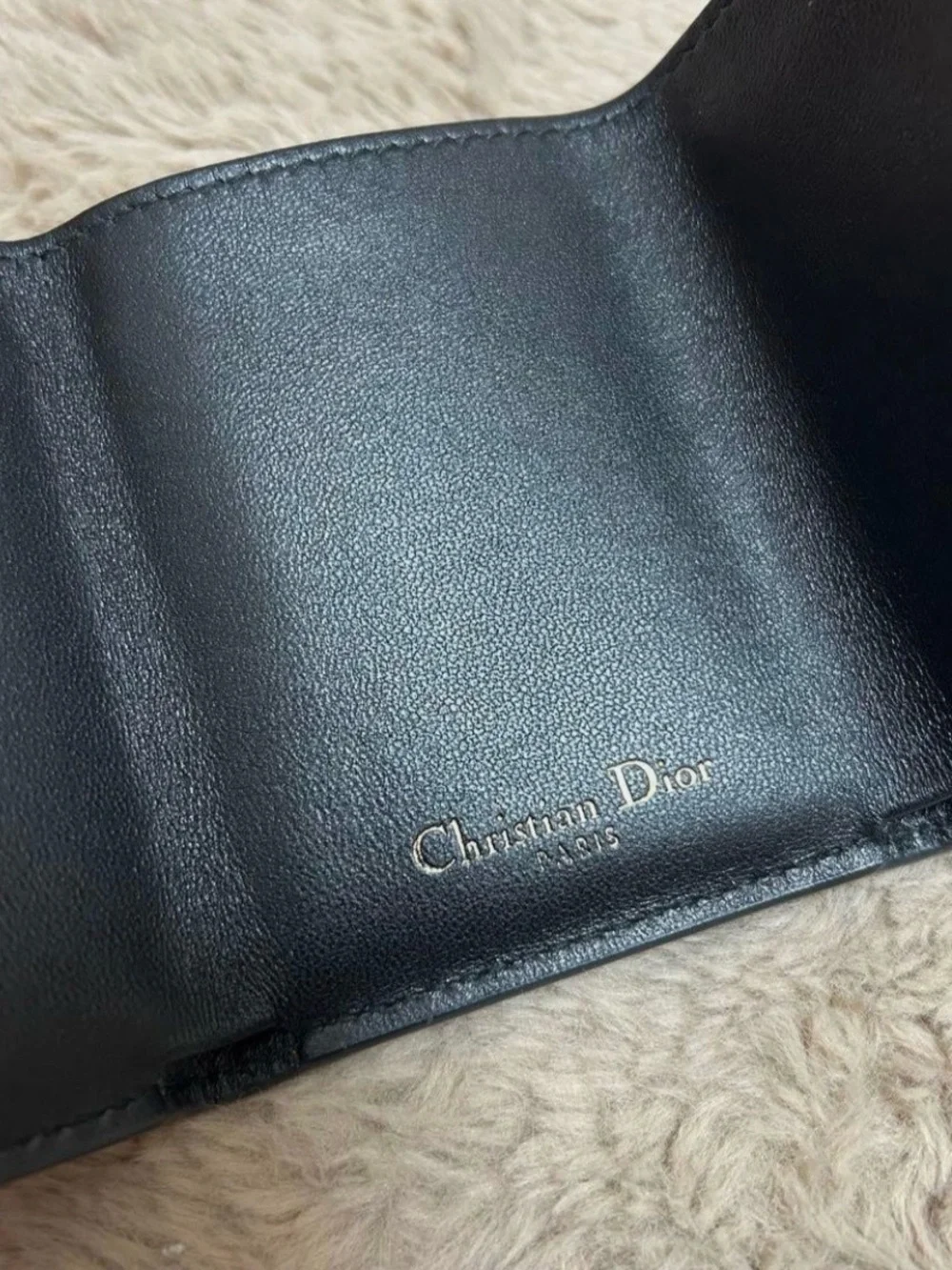 Dior Saddle Compact Wallet Black EUC Box